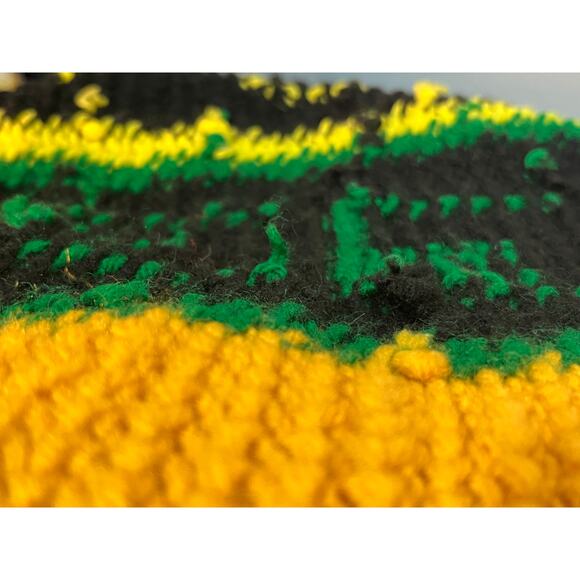 VTG Crochet Crayon Colors Twin Size Afghan Blanket 44"x92" Homeschool Day Care - Picture 7 of 7